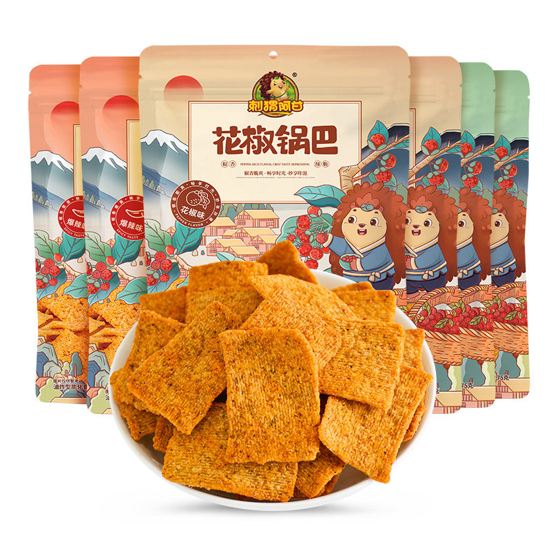 刺猬阿甘花椒锅巴75g*6包