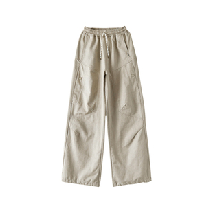 女童春秋款工装裤中大童时髦加绒裤子女孩儿童装秋季洋气休闲冬装