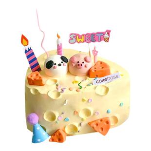 CAKEBOSS奶酪派对网红创意立体小动物卡通生日蛋糕北京同城配送
