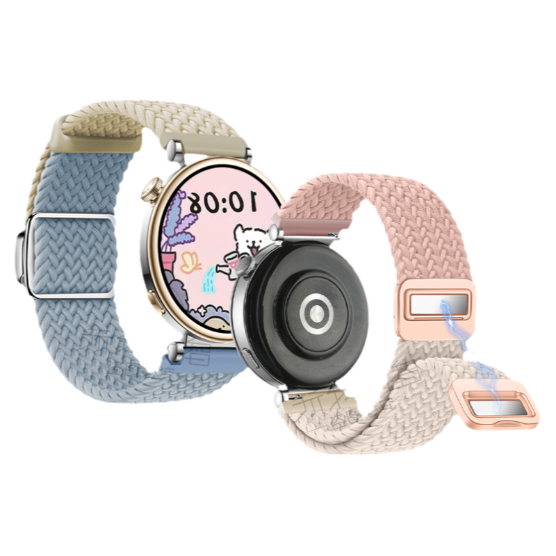 适用华为GT5手表watchgt5表带watch5磁吸5pro扣编织滑扣gt2pro运动watchgt4智能watch4pro夏天透气高级腕带
