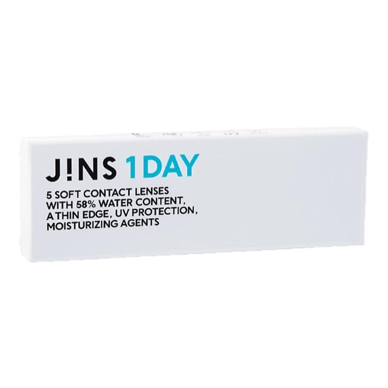 JINS睛姿隐形眼镜JINS 1DAY日抛型淡蓝色舒适保湿近视眼镜5片装