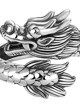 男士925纯银民族风活口戒指