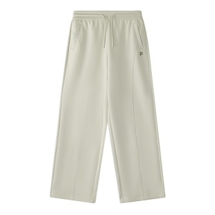 FILA FUSION斐乐潮牌针织长裤女2025冬季新款时尚宽松休闲直筒裤