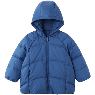 英氏超韧绒儿童羽绒服外套男童女童连帽冬季保暖防风防寒户外新款