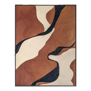 LGG.纯《橘》原木侘寂风装饰画客厅玄关肌理高级抽象挂画