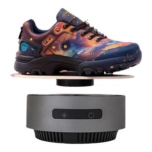 黑科技磁悬浮旋转展示台电动鞋架礼物AJ鞋子发光LED悬空展示架