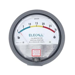 伊莱科微压差表机械式正负60pa净化车间压差表指针式洁净室压差表