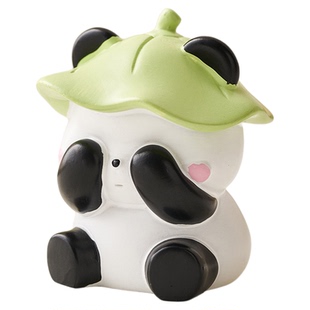 可爱不听不看不说三不熊猫电脑显示器趴趴摆件办公室情绪稳定神器