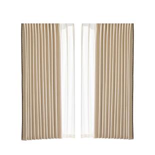 金蝉定制窗帘2025新款高级感双面雪尼尔仿麻卧室客厅绍兴柯桥帘幕