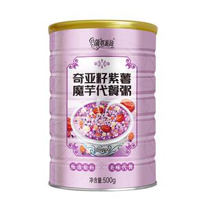 奇亚籽紫薯魔芋代餐粥冲泡早餐免煮即食饱腹懒人晚餐主食罐装食品