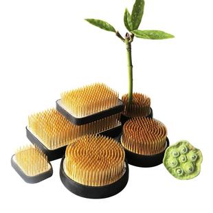 铜针剑山插花器套装禅意花插中式插花器皿日式花道插花底座针工具