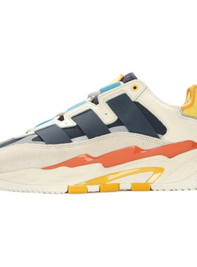 Adidas/阿迪达斯三叶草NITEBALL白男女复古耐磨蓝白休闲鞋FV4842