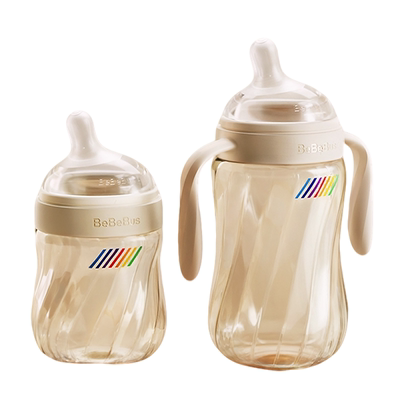 BeBeBus钻光奶瓶ppsu新生宝宝婴儿歪头防胀气呛奶0-3-6个月以上用