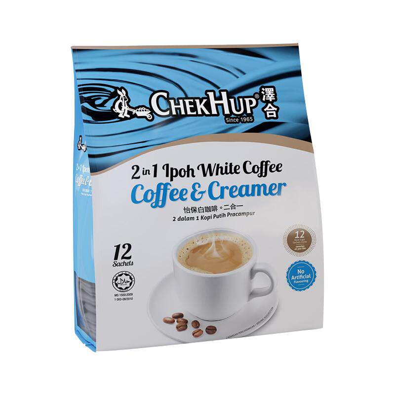 【自营】马来西亚进口 泽合怡保二合一无蔗糖白咖啡提神360g袋