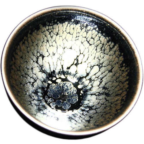 器物志 建盏茶杯 银油滴手工主人杯天目黑瓷茶盏单杯礼盒