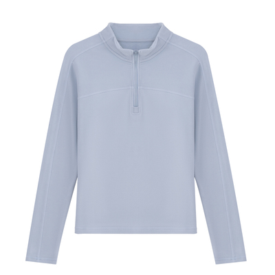 双面德绒半拉链保暖卫衣