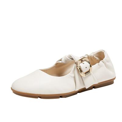 思加图奶油派玛丽珍平底浅口女鞋