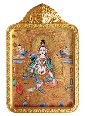 唐卡普贤菩萨莲花生大师收藏级