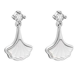 999纯银耳钉女三生有幸高级感耳环贝母耳饰情人节礼物送女友男友