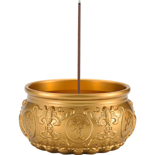 纯铜香炉迷你小香炉家用室内供奉上香炉线香炉香插香座香托檀香炉