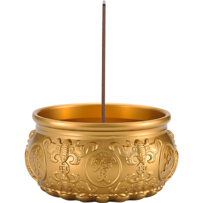 纯铜香炉迷你小香炉家用室内供奉上香炉线香炉香插香座香托檀香炉