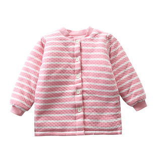 日系男女儿童内胆小棉袄保暖纯棉夹丝棉机洗小中学生亲子轻便格子