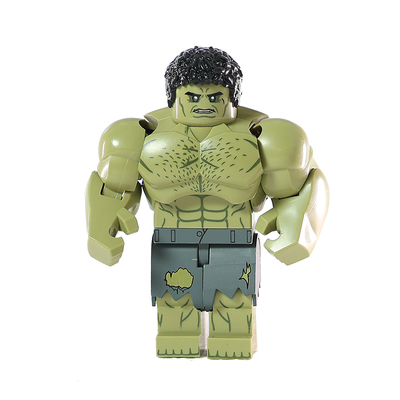超级英雄绿巨人可动关节积木人仔
