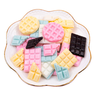 生日蛋糕装饰巧克力华夫饼成品可食用摆件网红黑色彩色华夫饼插件