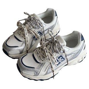 荔枝公园厚底休闲鞋子女2026新款爆款银色老爹鞋透气百搭小白鞋