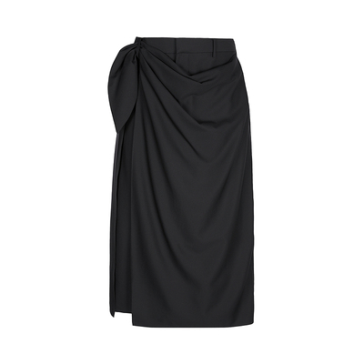 LESS美丽诺羊毛围裹半身裙