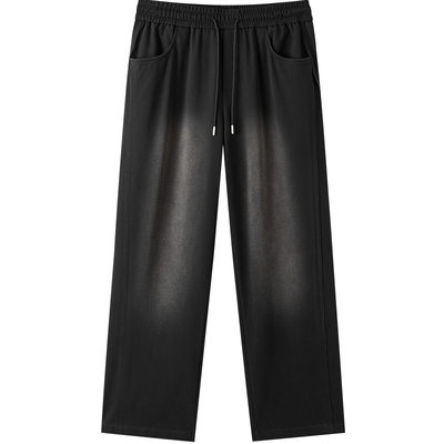 gxg.jeans男装  黑色潮流设计宽松直筒休闲长裤男士 25年秋新品
