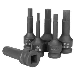 开拓风炮内六角套筒头1/2大飞电动扳手专用加长套管头8-24mm工具