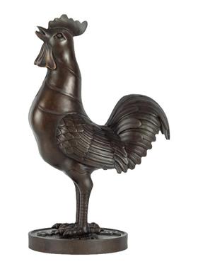 纯黄大吉大利鸡铜公鸡摆件家居装饰品客厅生肖鸡工艺品礼品摆件