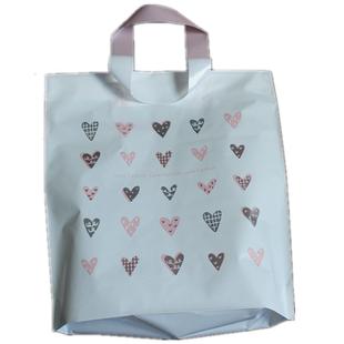 心心相印50只高压加厚服装手提礼品塑料袋内衣袋化妆品袋拎袋