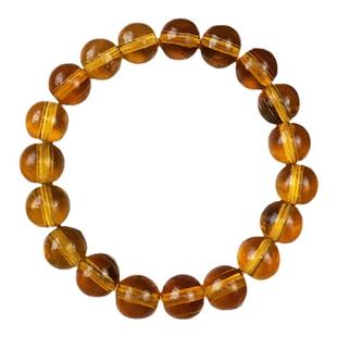 清代官造宫廷御用古法老琉璃手串10mm琥珀金朝珠手链古风首饰保真