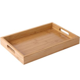 蒙氏托盘幼儿园日常生活工作台蒙台梭利早教榉木木质手柄收纳托盘