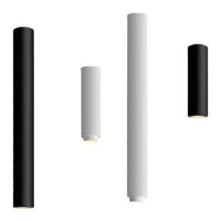 led明装长筒灯圆柱形调焦变焦餐厅吧台吸顶式射灯创意背景墙灯具