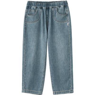 舍予良仓儿童牛仔裤男女童萝卜裤