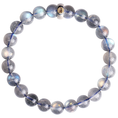 心斋堂收藏灰月光石本命年手串女