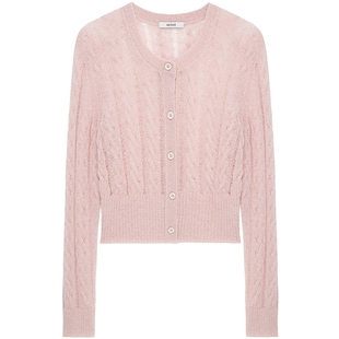 [黄圣依同款]MESUX米岫26春 治愈衫幻彩小珠片含羊毛开衫MOSUE507