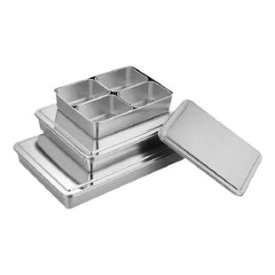 不锈钢火锅创意拼盘网红六宫格八宫格零食盒干果盘家用备菜分装盒