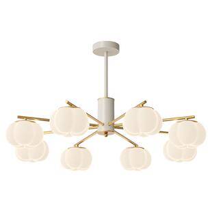 箭牌奶油风客厅吊灯大厅主灯超亮护眼南瓜棉花灯新款柿子餐厅灯具