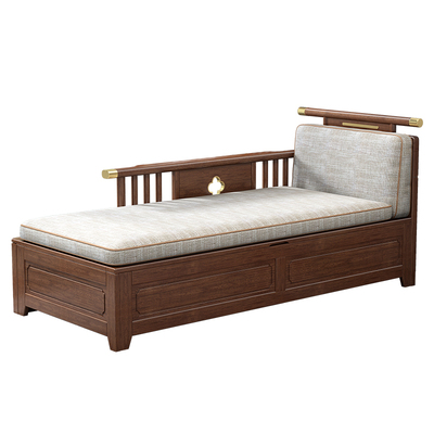 新中式实木贵妃椅沙发客厅储物