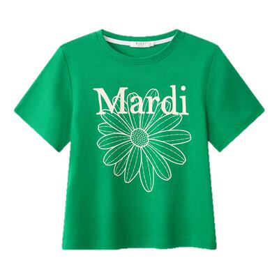 MARDI官方正品大雏菊时尚短袖T恤修身显瘦百搭正肩2026夏季上衣女