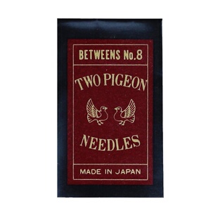 日本进口双鸽牌加硬手缝针 缝双面呢羊绒用手工针 细短针金尾针