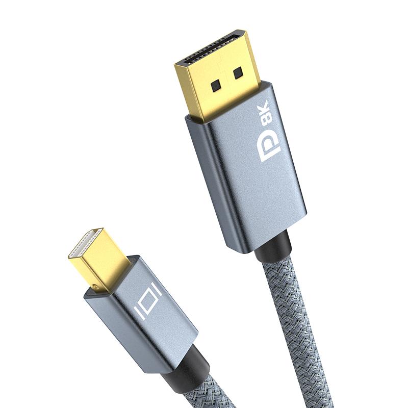 miniDP转DP连接线1.4版8K60显卡迷你DP转dp转接头雷电2适用苹果笔记本macbook转4K144显示器2K165/240Hz小 ...