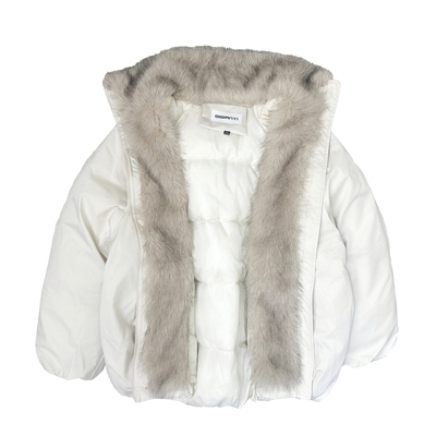 座山雕韩版高级感毛领棉服女