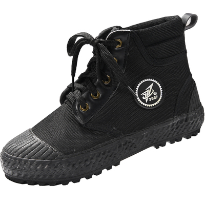 3537解放鞋劳保棉鞋男冬季户外高帮防滑男士加绒防寒耐磨黑色棉靴