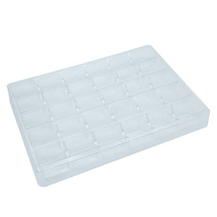 30格方形透明PET吸塑托盘隔离座吸塑底托电子五金通用盒工厂直发