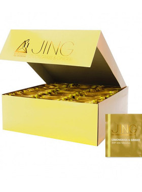 英国JING TEA 柠檬草香茅生姜茶 三角立体纱网茶包 2.5g整盒100包